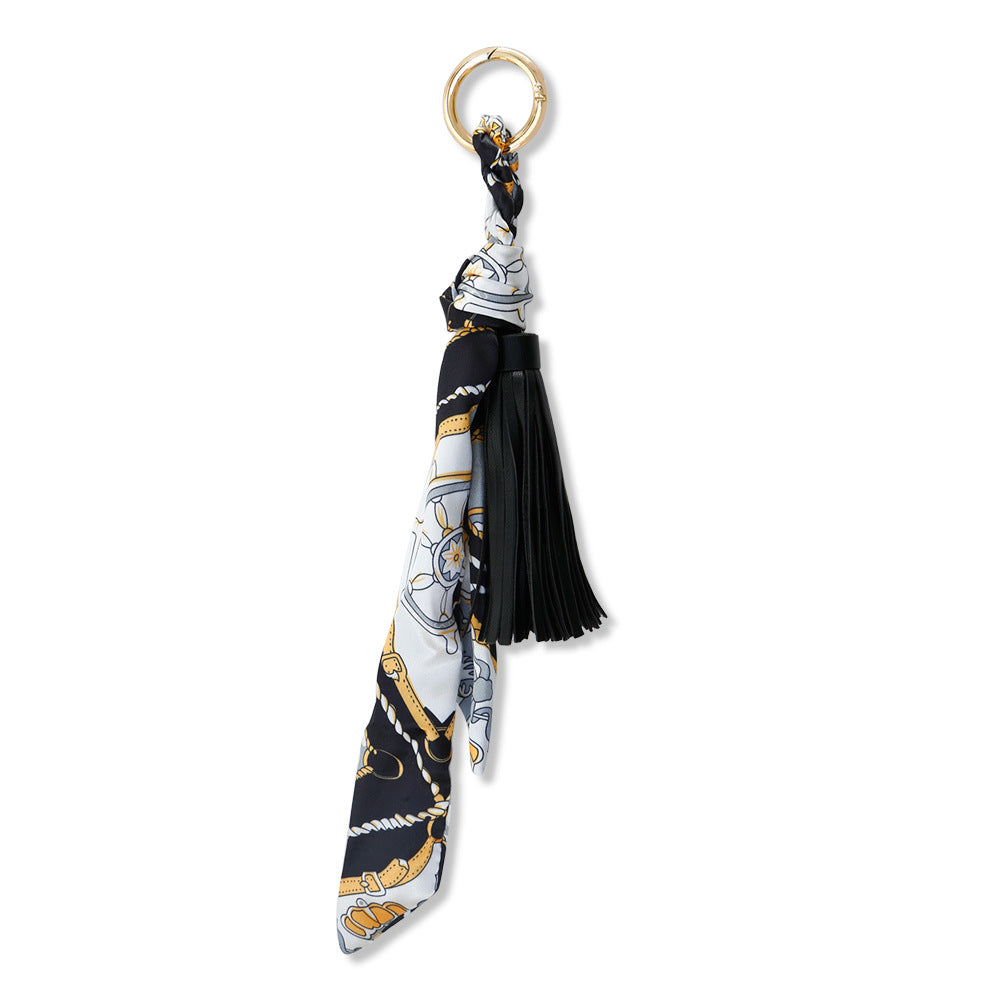 Wholesale PU Tassel Ethnic Keychain